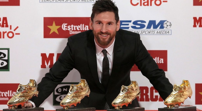 Messi chính thức giành danh hiệu Chiếc Giày Vàng châu Âu