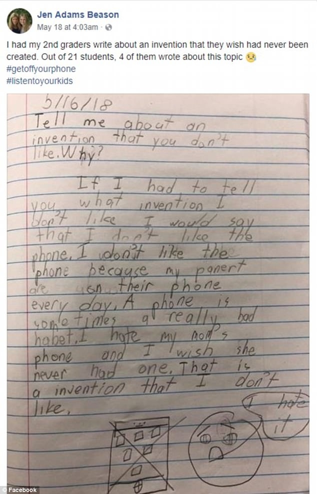 
Cô giáo đã chia sẻ bài văn của em học sinh lên trang cá nhân của mình
