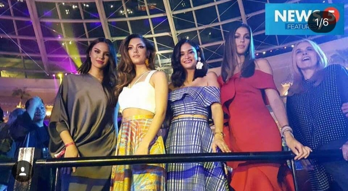 Bộ ba Hoa hậu Hoàn vũ Thế giới trình diễn chung sàn catwalk tại Philippines