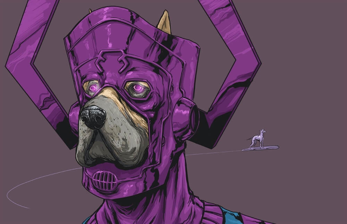 
It is undeniable that the Great Dane breed exudes a very majestic aura, so the guy who plays Galactus is as strong as Thanos.