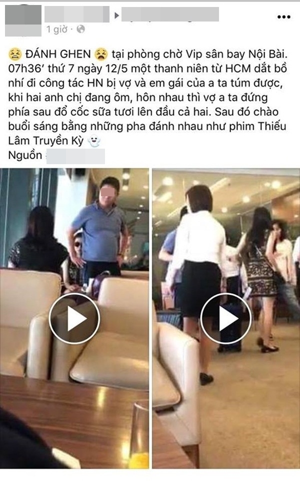 
Bài đăng gây xôn xao về pha đánh ghen tại sân bay Nội Bài sáng nay