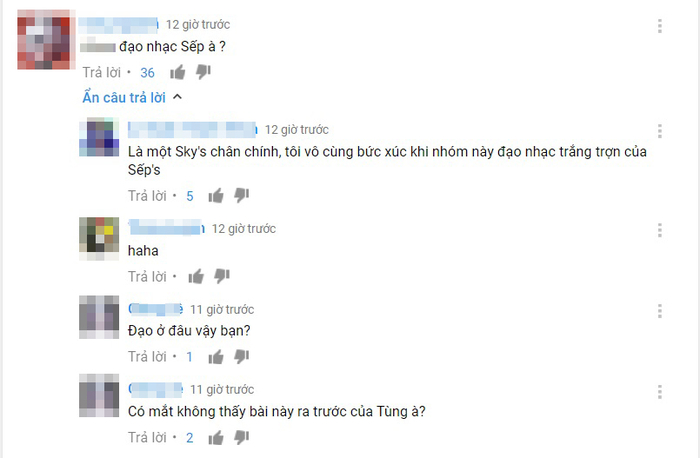 
Một số bình luận trên MV Body của Mino.