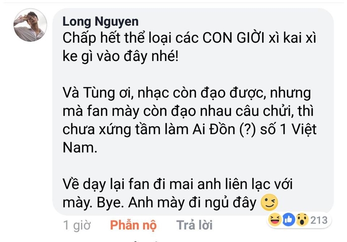 
Rocker Nguyễn đã phản ứng rất gay gắn đối với FC Sơn Tùng. - Tin sao Viet - Tin tuc sao Viet - Scandal sao Viet - Tin tuc cua Sao - Tin cua Sao