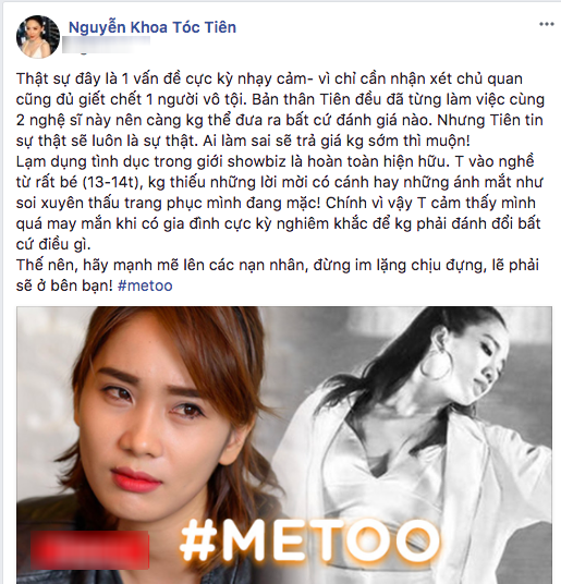 Tóc Tiên ủng hộ vũ công tố Phạm Anh Khoa gạ tình: 
