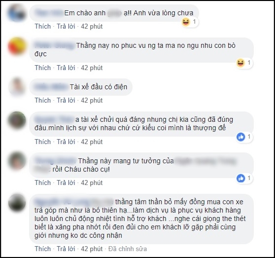 Cũng có người cho rằng chị khách này cũng cần lịch sự chào hỏi tài xế mới đúng.