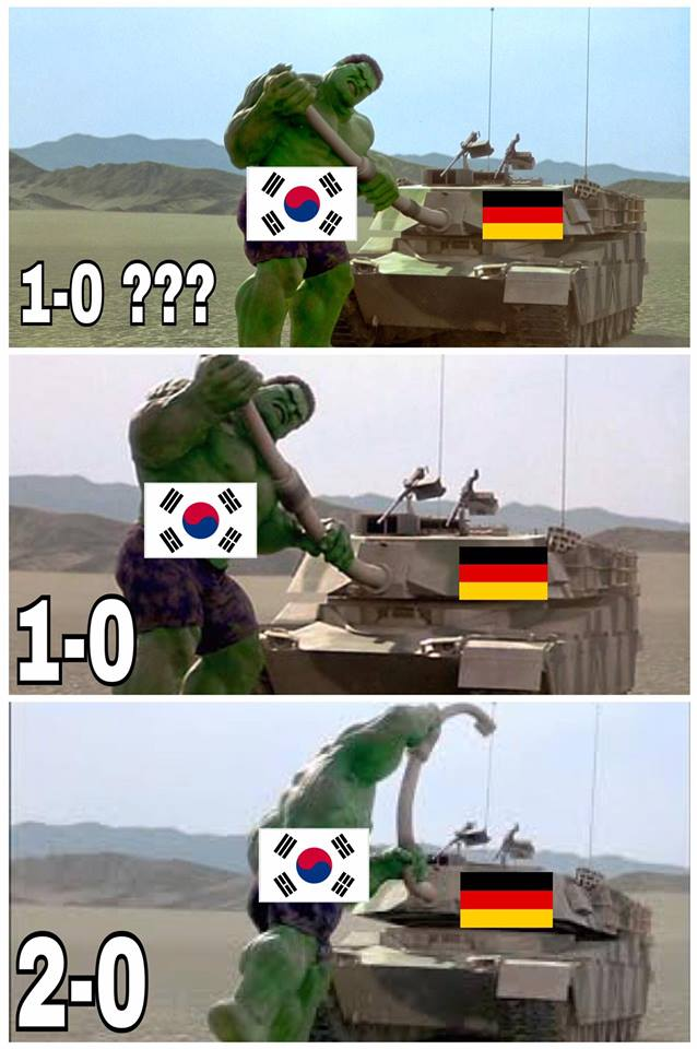 
Sự thất thủ của Đức trước Hàn Quốc được CĐM chế ảnh.