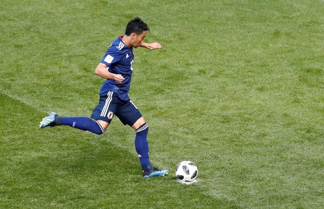 
Kagawa ghi bàn cho đội tuyển Nhật Bản.