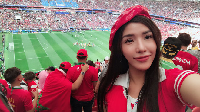 Thêm một nàng Hậu không tiếc tiền sang tận Nga xem World Cup - Tin sao Viet - Tin tuc sao Viet - Scandal sao Viet - Tin tuc cua Sao - Tin cua Sao