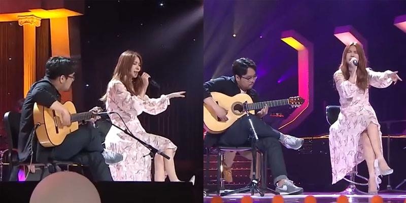 
JeA thể hiện bản hit Despacito cùng nghệ sỹ guitar Park Joo Won tại chương trình Open Concert