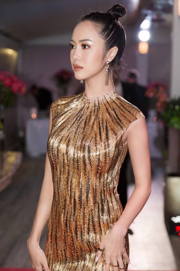 Sau ồn ào với Trường Giang, Khánh My diện lại váy cũ của Vũ Ngọc Anh đi sự kiện