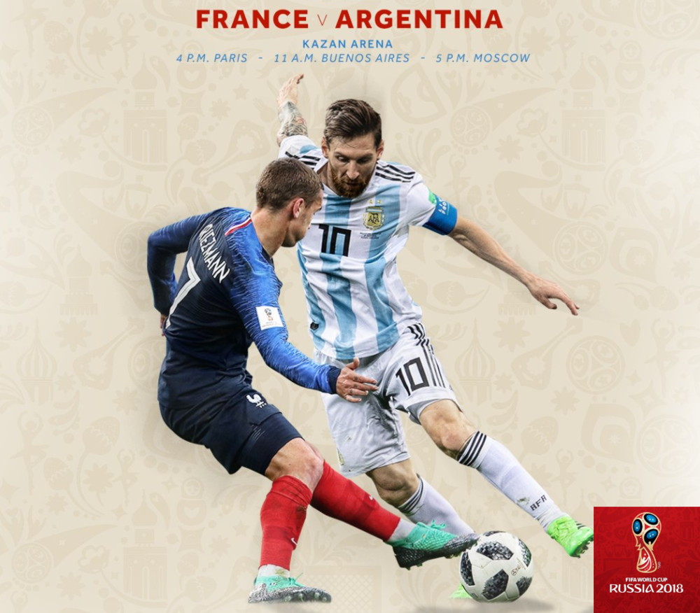 
Pháp - Argentina là cặp đấu đầy duyên nợ của vòng 1/8. 