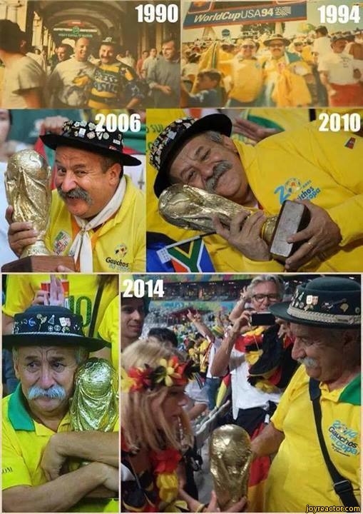 
Là một trong những CĐV nổi tiếng bậc nhất tại Brazil cũng như trên thế giới, ông Clovis Acosta Fernandes đã đồng hành cùng đội tuyển "vàng - xanh" qua 7 kỳ World Cup từ năm 1990 - 2014. Thế nhưng, vào năm 2015, ông đã không thể nào vượt qua được căn bệnh đã theo mình trong suốt 7 năm và qua đời ở tuổi 60.