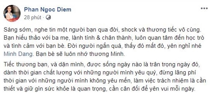Dàn sao Việt tiếc thương trước sự ra đi đột ngột của chuyên gia trang điểm Đăng Minh