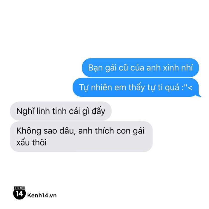 Chùm tin nhắn: Con trai ngây thơ thế này, bảo sao suốt ngày bị bạn gái giận dỗi Chùm tin nhắn: Con trai ngây thơ thế này, bảo sao suốt ngày bị bạn gái giận dỗi
