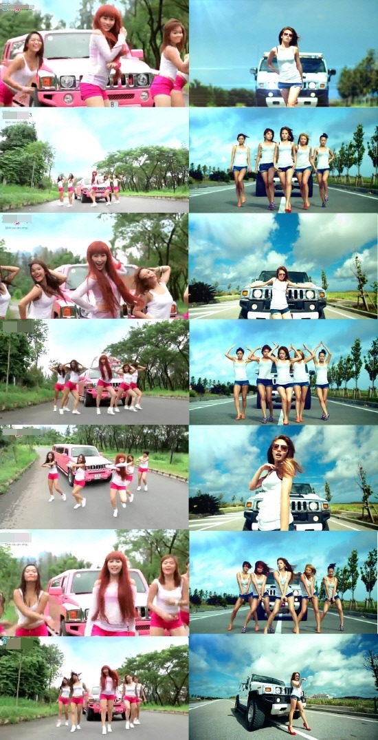 
MV của Bảo Thy (trái) rất giống với MV của HuynA (phải) ra mắt trước đó.