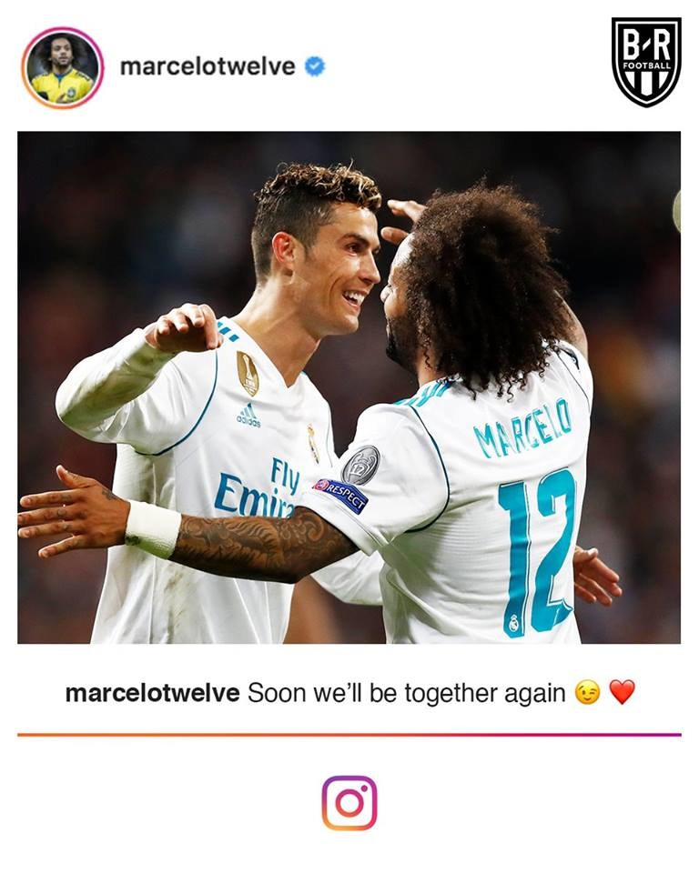
Câu nói đầy ẩn ý của Marcelo khiến nhiều người hâm mộ quả quyết rằng anh đang muốn rời Real để sang Juve thi đấu cùng Ronaldo.