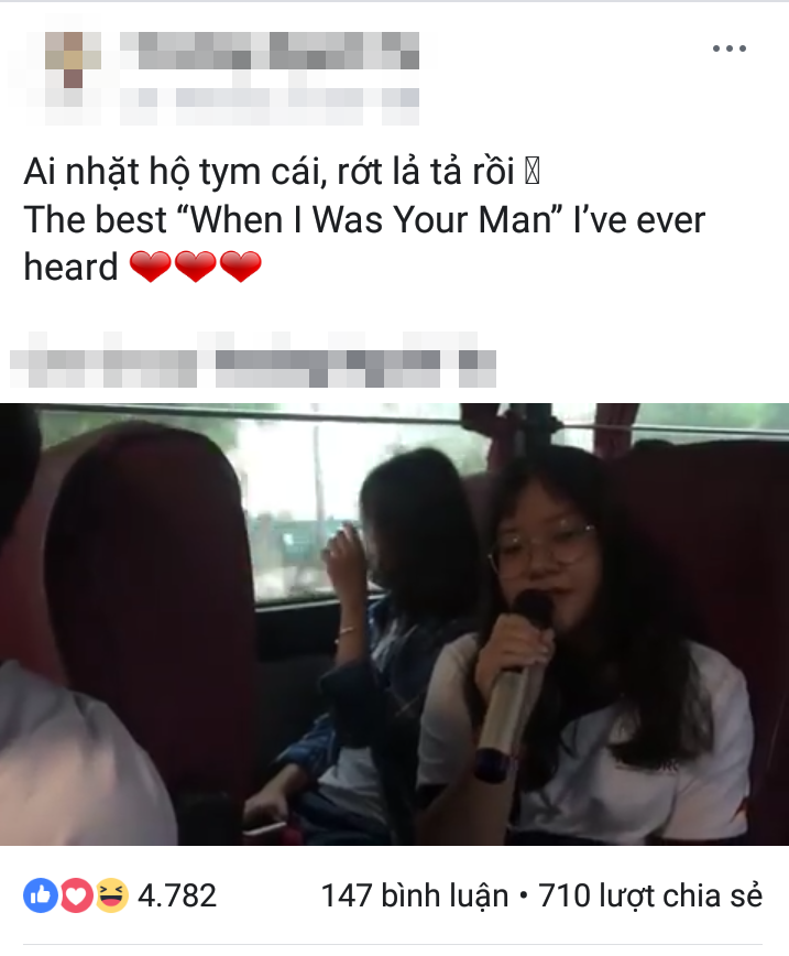 Clip hát ngẫu hứng trên xe của Thanh Hằng thu hút sự quan tâm từ dân mạng - Ảnh: Chụp màn hình