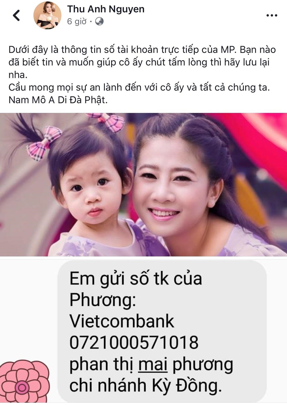 
Người mẫu Anh Thư cũng kêu gọi mọi người hãy giúp diễn viên Mai Phương.  - Tin sao Viet - Tin tuc sao Viet - Scandal sao Viet - Tin tuc cua Sao - Tin cua Sao