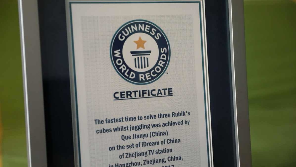 
Giấy chứng nhận kỷ lục Guinness của Jianyu 