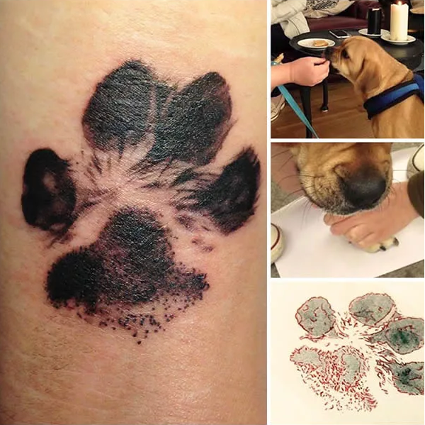 Mốt hình xăm dấu chân chó của các cô cậu chủ cún cưng  Giải trí  Ink