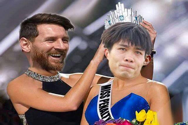 
Đến siêu sao thế giới như Messi cũng sẵn sàng trao vương miện danh hiệu "oái ăm" này lại cho Phượng.