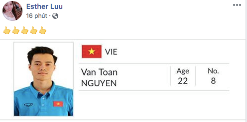
Hari Won cũng là một fan hâm mộ khi ngưỡng mộ đến Văn Toàn, chàng trai xuất sắc đưa 1-0 về cho Olympic Việt Nam.  - Tin sao Viet - Tin tuc sao Viet - Scandal sao Viet - Tin tuc cua Sao - Tin cua Sao