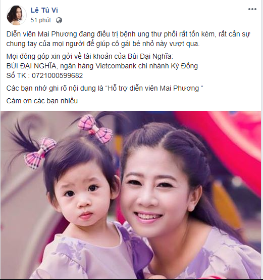 Sao Việt người cầu nguyện, người kêu gọi ủng hộ giúp Mai Phương vượt qua ung thư giai đoạn cuối - Tin sao Viet - Tin tuc sao Viet - Scandal sao Viet - Tin tuc cua Sao - Tin cua Sao