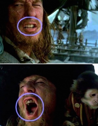
Hay hàm răng của Ông Trùm Barbossa bỗng dưng... trắng sáng bất thường
