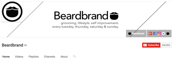 
Trang chính của Beardbrand.