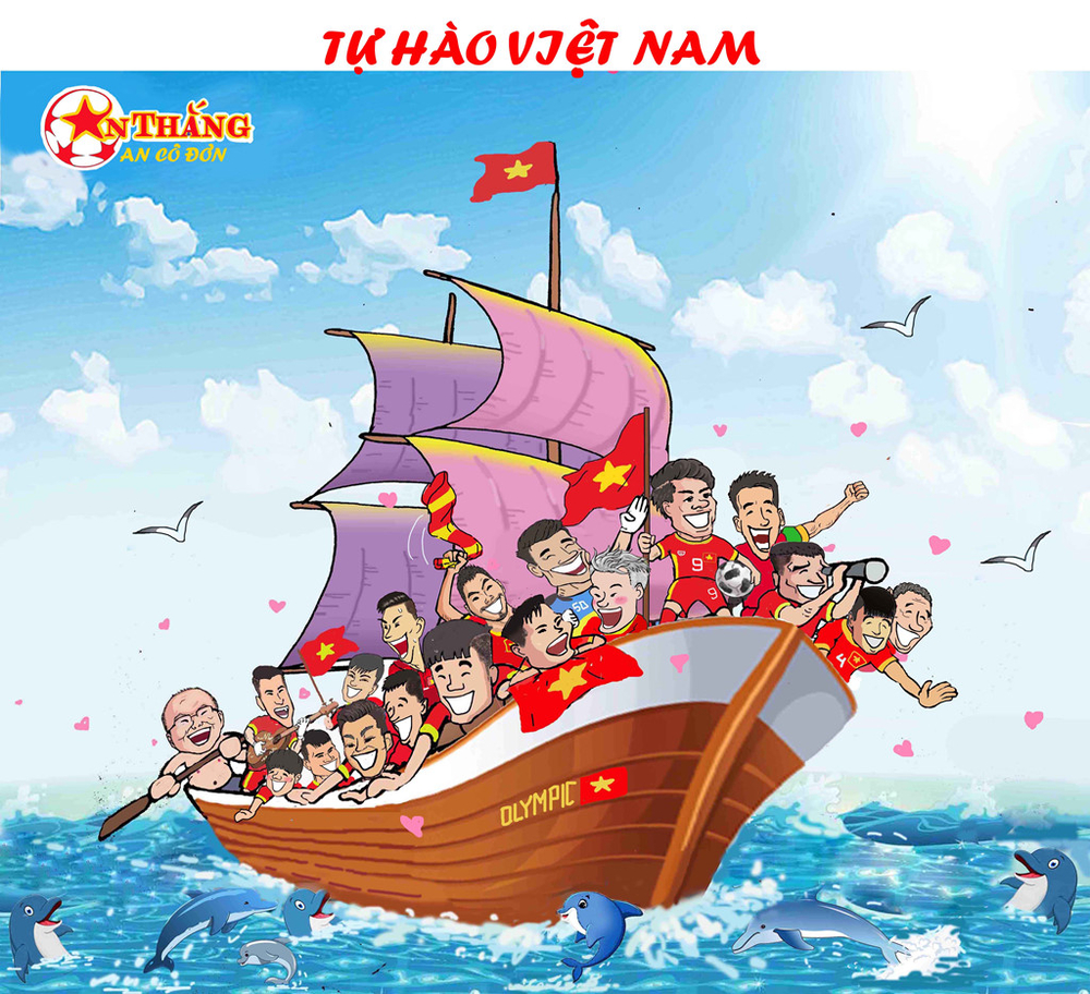 
Hình ảnh chiếc thuyền này tượng trưng cho Olympic Việt Nam từ “ao làng” đang vượt ra biển lớn. Thành công tại ASIAD 2018 giúp chúng ta có thêm niềm tin vào bóng đá nước nhà, một ngày nào đó sẽ có thể sánh ngang cùng với bạn bè ở châu lục.