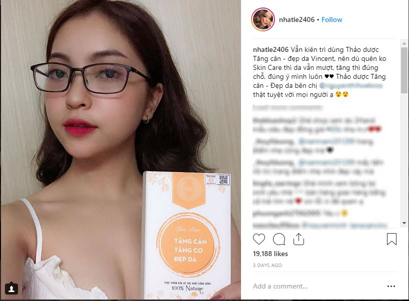 Chỉ có thể là bạn gái Quang Hải: Hôm trước quảng cáo giảm cân, hôm sau có thuốc tăng cân bù lại