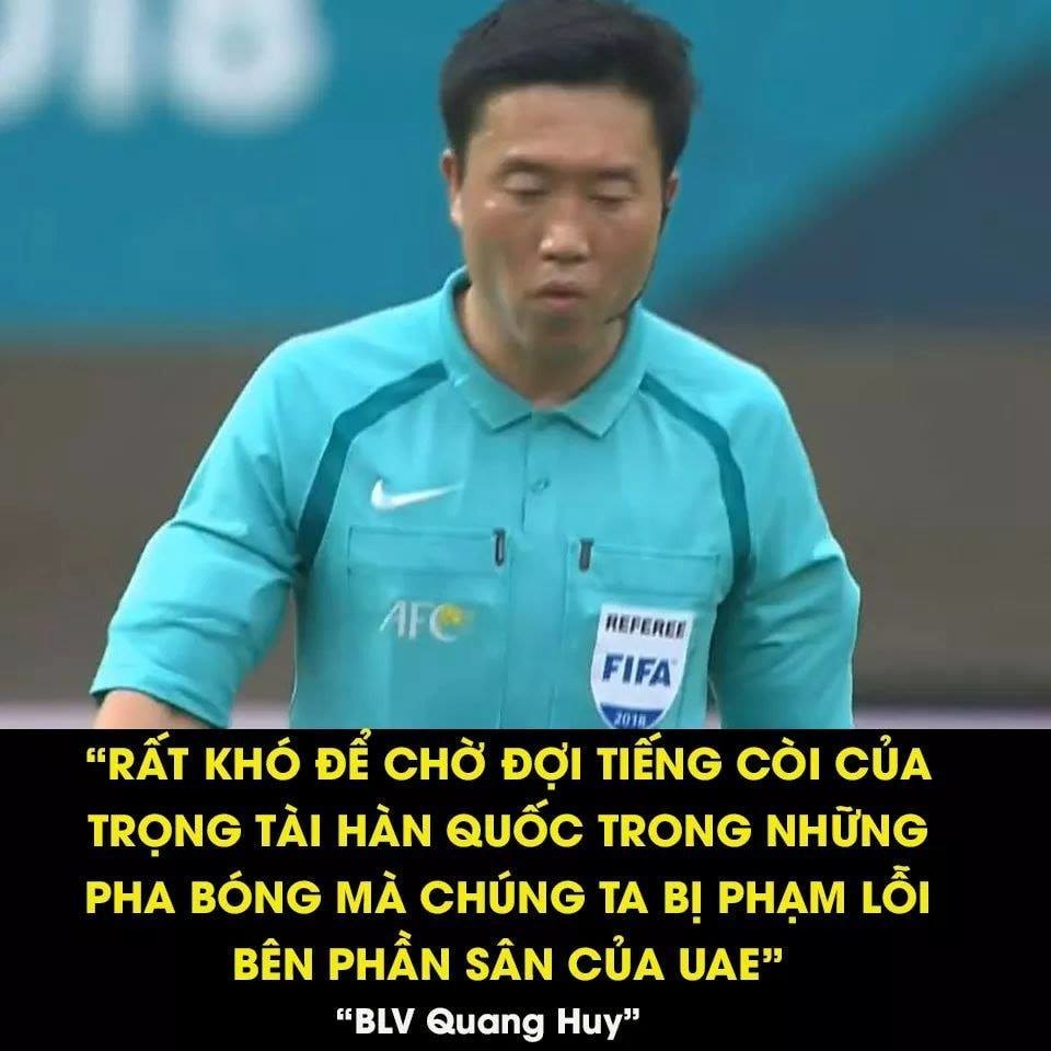 
Bình luận của BLV Quang Huy về vị tròng tài người Hàn ở hiệp thi đấu thứ 2.