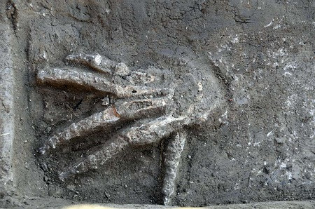 Năm 2012, các nhà khảo cổ phát hiện 16 bàn tay phải của con người được chôn trong cung điện ở 4 hố khác nhau tại Thành phố cổ Avaris, Ai Cập. Những phần thi thể của người chết này có niên đại khoảng 3.600 năm.