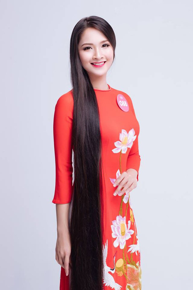 Đây là thí sinh có mái tóc dài kỷ lục nhất vào chung kết Hoa hậu Việt Nam 2018