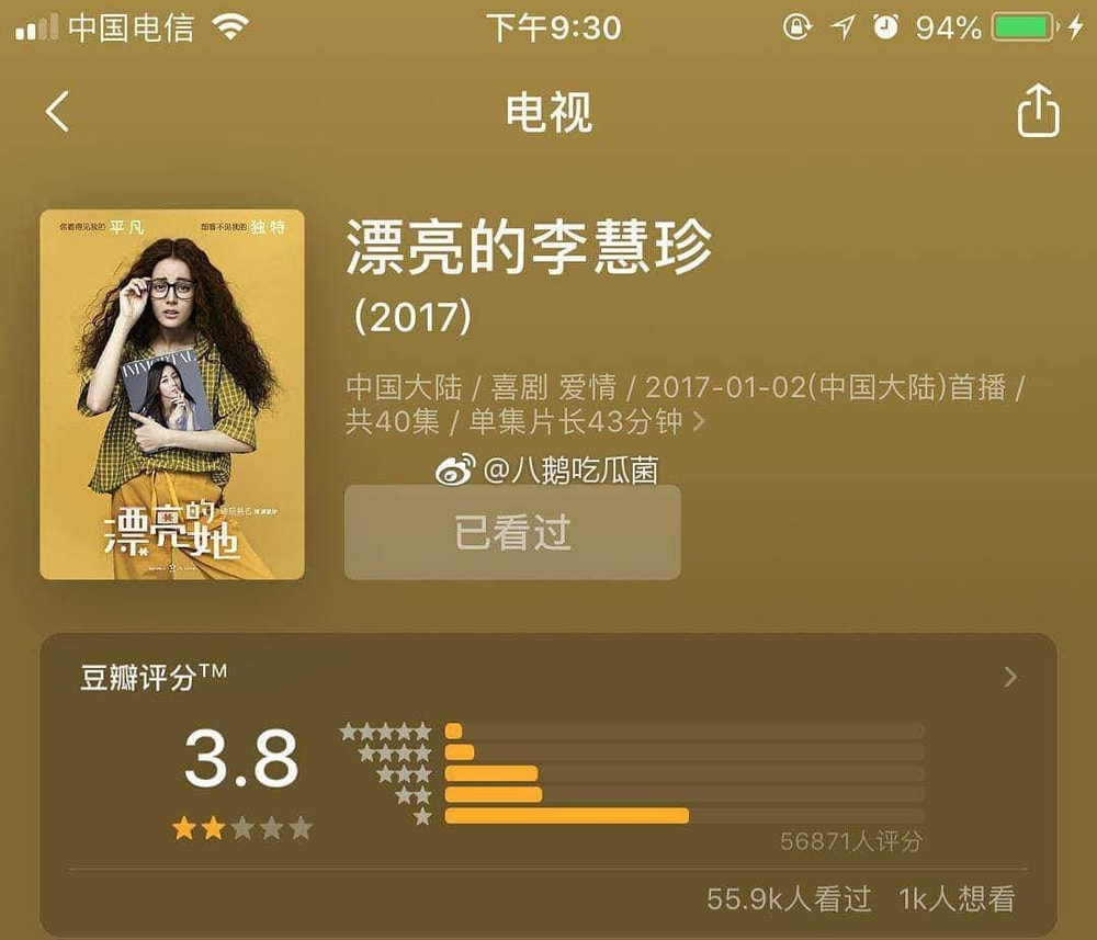 
4,6 điểm giảm còn 3.8 điểm trên Douban chỉ sau một đêm