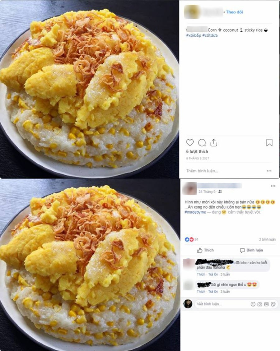 
Ảnh gốc đã được chủ nhân đăng tải từ năm 2017 và bị K.N bê về Facebook mình, nhận vơ là món mình nấu - Ảnh: Chụp màn hình