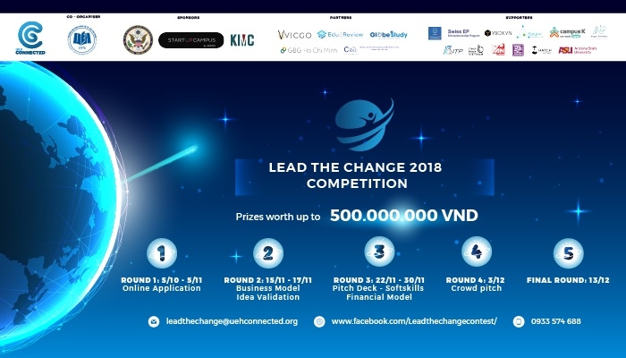 
Mùa thứ 2 của cuộc thi Ý tưởng khởi nghiệp "Lead the change 2018" đã chính thức khởi động.