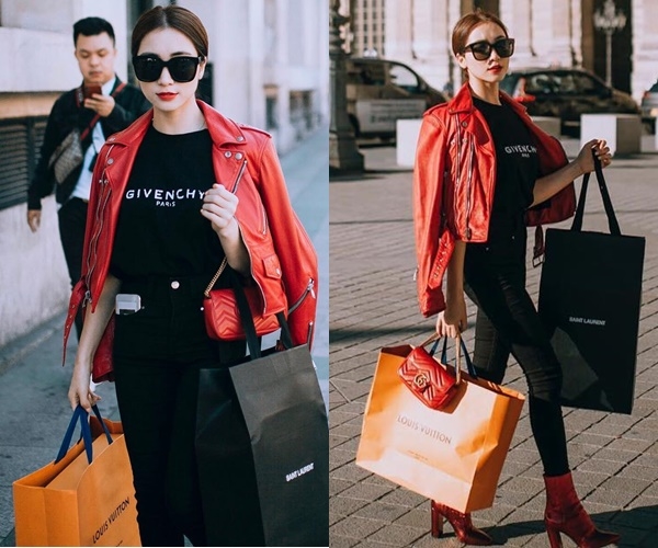 
Gần nhất trong chuyến du lịch vi vu ở thành phố Paris - một trong 4 kinh đô thời trang lớn nhất thế giới, Hòa Minzy đã khiến công chúng vô cùng ngưỡng mộ khi phối với set đồ cá tính là chiếc túi xách mini từ thương hiệu Gucci.