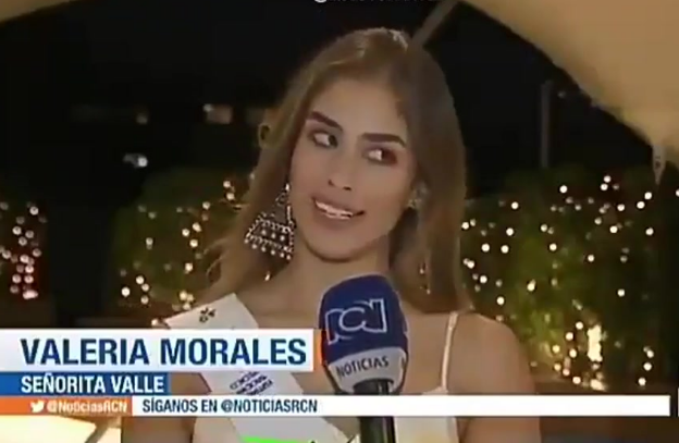 
Người đẹp Valeria Morales bày tỏ ý kiến trước truyền thông.