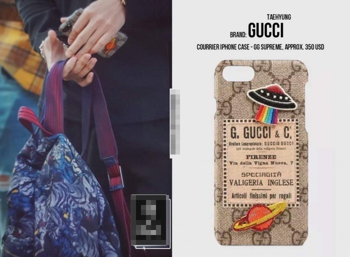 
Không hổ danh là tín đồ của Gucci, V còn sở hữu hẳn cho mình 2 chiếc ốp siêu xịn đến từ thương hiệu này.