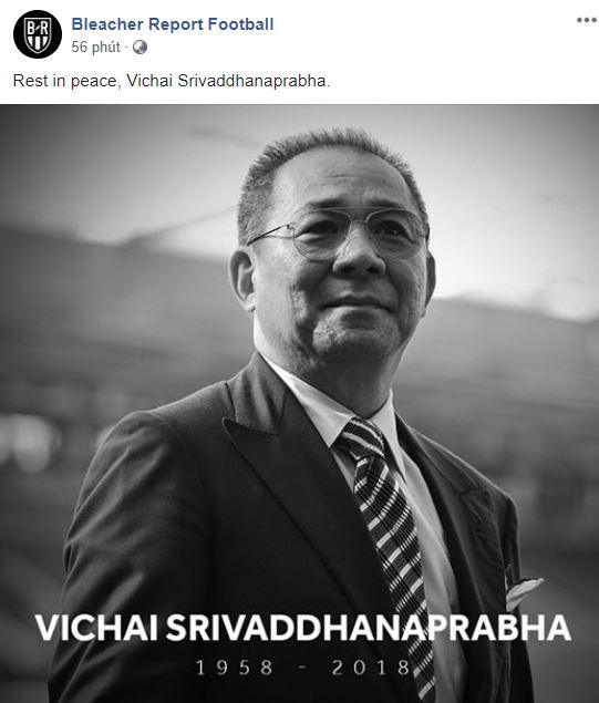 
"Hãy yên nghỉ, chủ tịch Vichai Srivaddhanaprabha!"