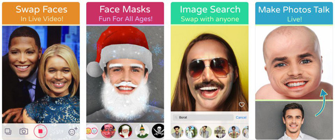  
Face Swap Live chính là ứng dụng mở màn cho trào lưu "đổi mặt" đình đám ngày ấy. Những bức ảnh face swap độc đáo, hài hước là điểm thu hút của ứng dụng này khiến nó luôn nằm trong top những ứng dụng thành công nhất trên App Store. 
