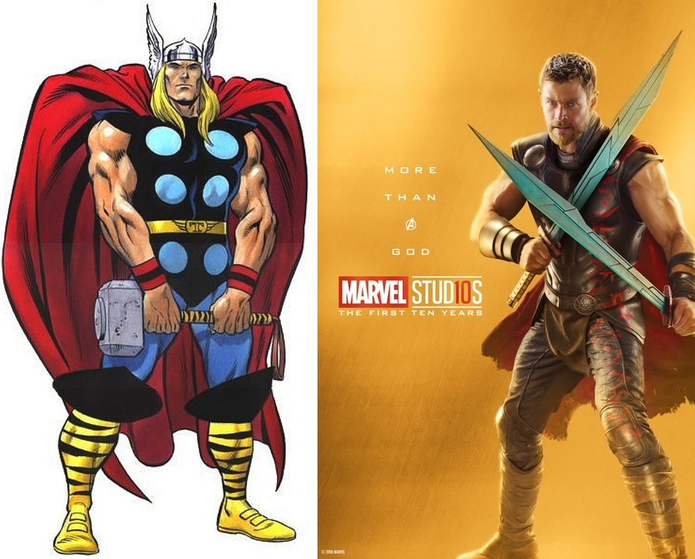 
Thor do Chris Hemsworth đảm nhận trong các phim Thor, The Avengers, Thor: The Dark World, Avengers: Age of Ultron, Doctor Strange, Thor: Ragnarok, và Avengers: Infinity War.