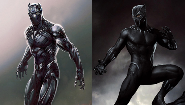 
Thiết kế ban đầu của Black Panther tập trung khá nhiều vào những chi tiết làm nổi bật lên phần cơ bắp của anh. Mặc dù khá sắc sảo nhưng nói gì thì nói, tạo hình này chỉ phù hợp khi anh là một kẻ phản diện mà thôi.