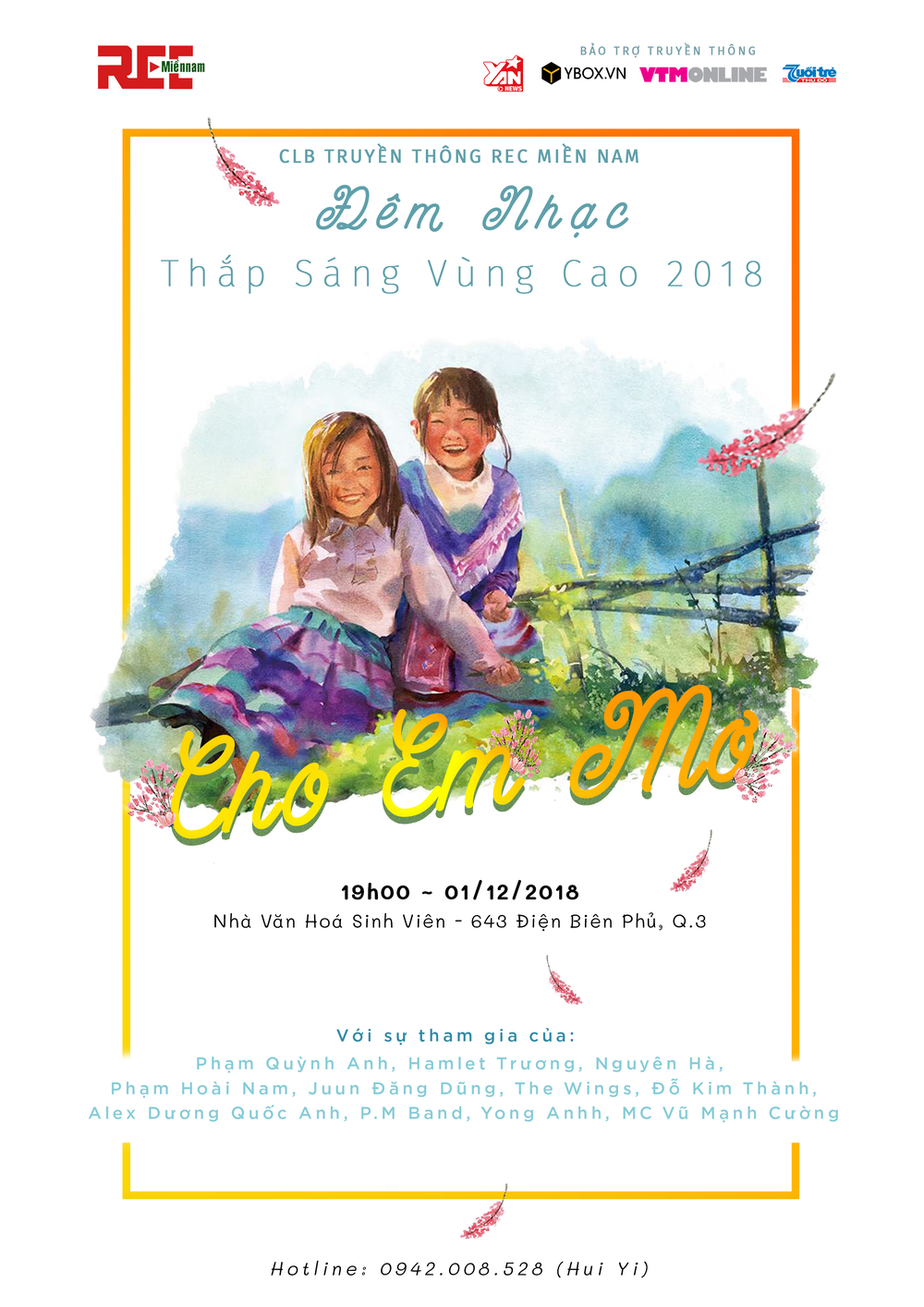 
Poster đêm nhạc " Cho em mơ" do CLB REC miền Nam tổ chức.