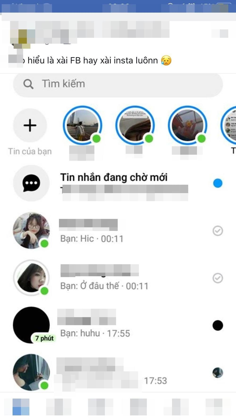 
Người dùng phàn nàn về giao diện mới của Facebook Messenger - Ảnh: Chụp màn hình
