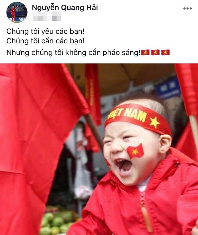 
Nguyễn Quang Hải kêu gọi - Ảnh: Chụp màn hình