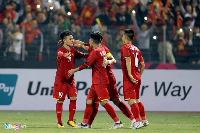 
Đội tuyển Việt Nam khẳng định sức mạnh và quyết tâm tối đa ở AFF Cup 2018. (Ảnh: Zing.vn)