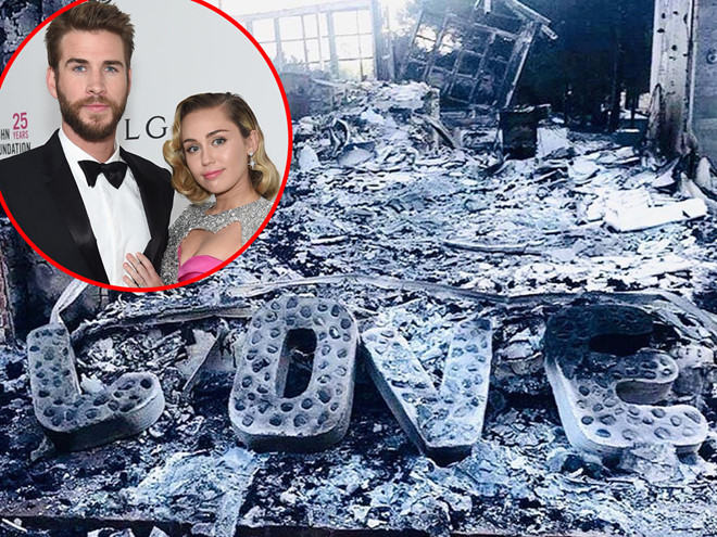 
Những gì còn lại tại căn nhà của Liam và Miley sau khi đám cháy đi qua.
