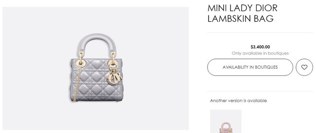 
Đây là mẫu túi Lady Dior có giá trị lên đến gần 80 triệu đồng. 